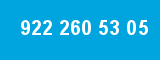 922 260 53 05 922 260 53 05